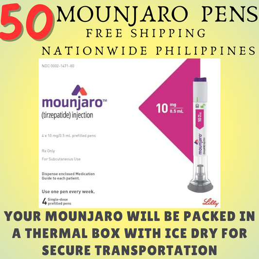 Mounjaro Tirzepatide 10 mg 50 Pens, Choice of 2.5 mg, 5 mg, 7.5 mg, 10 mg, 12.5 mg, 15 mg, Ship from Philippines