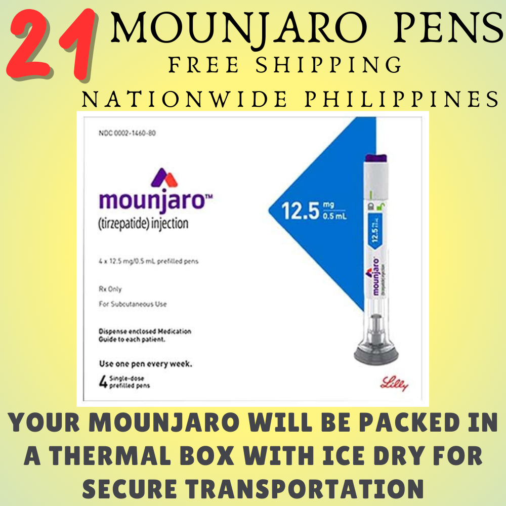 Mounjaro Tirzepatide 7.5 mg 21 Pens, Choice of 2.5 mg, 5 mg, 7.5 mg, 10 mg, 12.5 mg, 15 mg, Ship from Philippines