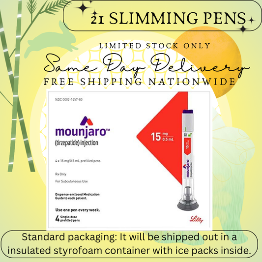 Mounjaro Tirzepatide 15 mg Slimming Pens, From Package of 21 Pens