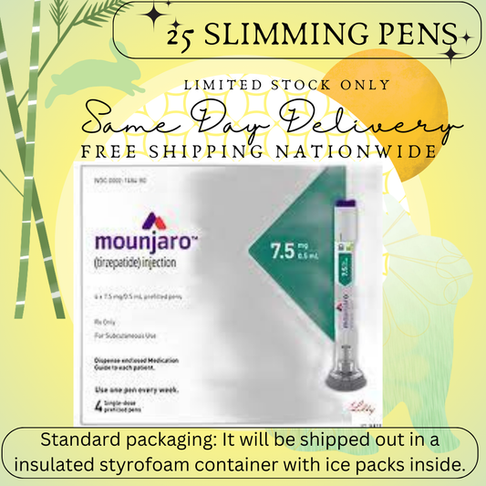 Mounjaro Tirzepatide 7.5 mg Slimming Pens, From Package of 25 Pens