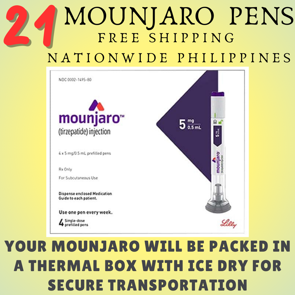 Mounjaro Tirzepatide 2.5 mg Slimming Pens, From Package of 21 Pens 2.5 mg, 5 mg, 7.5 mg, 10 mg, 12.5 mg, 15 mg